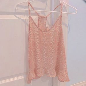 Lush Flowy split back top size Small